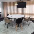 Collinson Office by DIS | Products Seen: [Jonah Armchair, Adik – Wood Side Chair & Campus Stool]